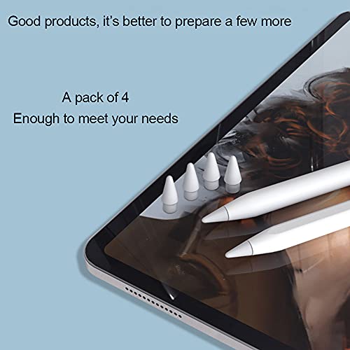 Sweetone Końcówki kompatybilne z Apple Pencil Tip 1. generacji i 2. generacji, 4 opakowania końcówek wymiennych do Apple Pencil wysoka czułość końcówki do iPada Pro iPencil stalówki (białe) - obrazek 2