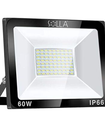 Reflektor LED 60 W IP66 wodoodporny na zewnątrz, 4800 lm, światło dzienne 6000 K, światło dzienne białe, zewnętrzne światło ścienne na podwórko, garaż, magazyn, parking, ogród - 24 miesiące gwarancji