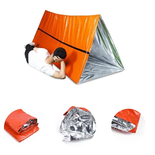 Alyssa - Schronienie namiotowe awaryjne, namiot survivalowy. Lekki, wodoodporny, wodoodporny i wiatroszczelny namiot kanałowy na kemping, wędrówki i zajęcia na świeżym powietrzu. - obrazek 5