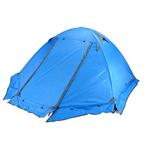 Azarxis Namiot kempingowy 1, 2, 3, 4 osoby, 3, 4 pory roku, łatwy montaż, wodoodporny, dwuwarstwowy, lekki aluminiowy namiot, wędkowy do wędrówek z plecakiem, trekkingu, podróży, wspinaczki, aktywności na świeżym powietrzu