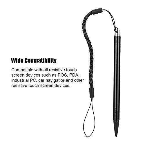Rysik dotykowy ze sprężyną liną, zamiennik twardego rysika, zamiennik ekranu dotykowego, uniwersalny rysik do rysunków z powłoką zapobiegającą malowaniu do telefonów komórkowych / tabletów (czarny) - obrazek 6