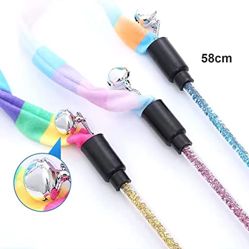 GingerUP Różdżki do kręcenia kotów interaktywne zabawki dla kotów różdżki z dźwiękowym papierem frędzle dla kota kociaka zabawy ćwiczeniowej do gry 8 sztuk - obrazek 6