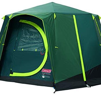 Coleman Octagon z dużymi oknami, z widokiem na 360°, stabilna konstrukcja stalowa, w pełni zintegrowana plandeka podłogowa, łatwy montaż, 100% wodoszczelna