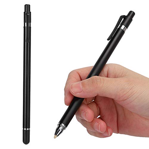 Uniwersalny długopis do ekranu dotykowego, cichy przenośny długopis cyfrowy do smartfonów i tabletów, bardzo czuły wielofunkcyjny długopis pojemnościowy, czarny, biały (czarny) - obrazek 8