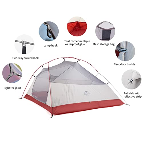 Naturehike Nowy Cloud-up 3 Upgrade Ultralight Namioty Namiot dla 3 Osób 3-4 Sezony na Wędrówki po Kempingu - obrazek 4
