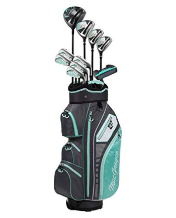 MacGregor Damski zestaw pakietów golfowych DCT3000 i torba do wózka golfowego, czarny/aqua, prawa ręka