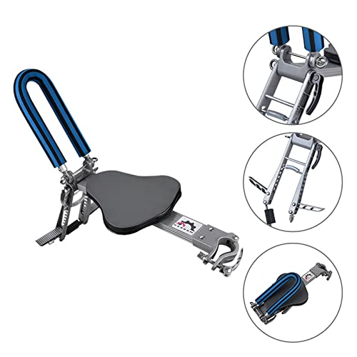 Neyomid Dziecięce siedzisko MTB dla dzieci, odpinane przednie siodełko rowerowe dla dzieci, składane siedzisko podróżne ze stopu dla dorosłych, ultralekkie, przednie siodełko rowerowe dla dzieci, odpowiednie dla dzieci w wieku od 2 do 6 lat - obrazek 2