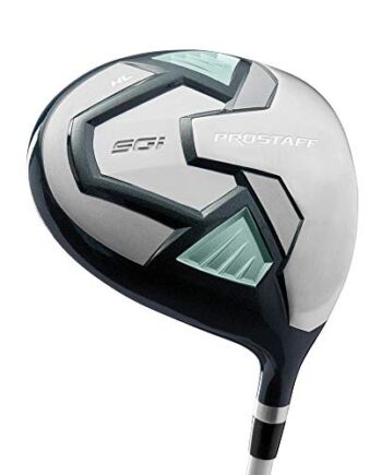 Wilson Golf Pro Staff SGI Driver MW 5, kluby golfowe dla kobiet, leworęczne, odpowiedni dla początkujących i zaawansowanych, grafitowy, szary/jasnoniebieski, WGD1515005