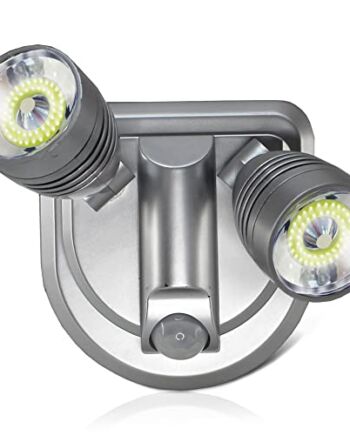 FISHTEC Zewnętrzny podwójny reflektor punktowy - wykrywanie ruchu LED