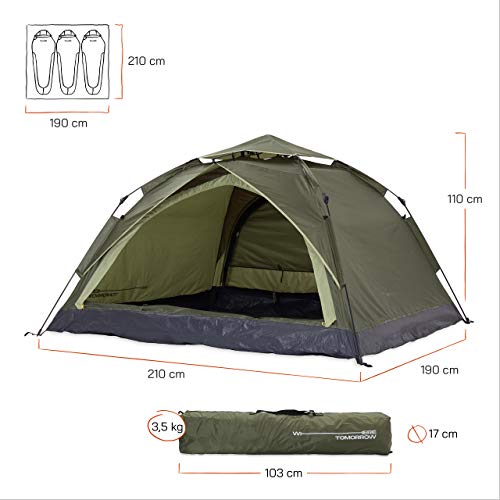 Lumaland Where Tomorrow samorozkładający namiot 3-osobowy z podwójnym - obrazek 4