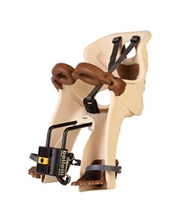 b bellelli Strzałka - Fotelik Rowerowy z przodu - dla dzieci do 15 kg, od 9 miesięcy do 3 lat - Mocowany do ramy - Beżowy