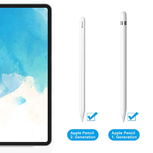 3 zestawy zamiennych końcówek, etui ochronne na końcówki ołówkowe, silikon wysoka czułość wsparcie wrażliwe działanie nacisku, kompatybilny z Apple Pencil & iPad Pen do rysowania pisania (biały, szary) - obrazek 5