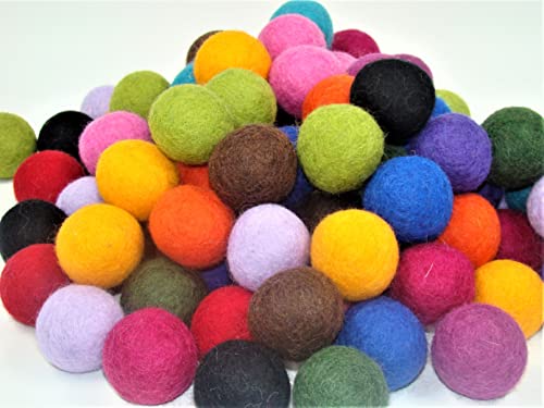 kivikis Felted Wool Cat Toys, Balls, Eco Friendly, Colorful & Beautiful, Eleganckie wzornictwo, Natural Felted Wool, Handmade Cat Toy. 5 cm, 6 kuleczek wełnianych - obrazek 4