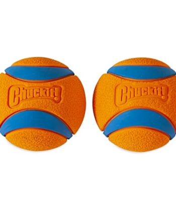 Chuckit! Ultra Ball Piłka do Zabawy dla Psa, Pomarańczowy/Niebieski, 2
