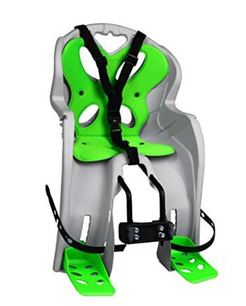 Cicli Bonin Uniseks dla dorosłych Nfun Front Simpatico bez barów fotelików dla dzieci - szary/zielony, jeden rozmiar