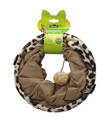 Dehner Tunel dla kota Leo, Ø 25 cm, długość 50 cm, poliester/metal, br