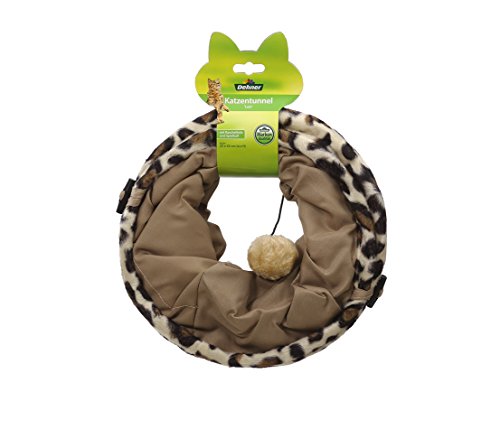 Dehner Tunel dla kota Leo, Ø 25 cm, długość 50 cm, poliester/metal, br