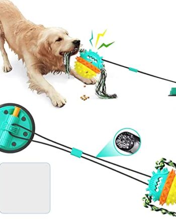 Zabawka Dla Psa z Przyssawką Próżniową, Niezniszczalne Zabawki dla Agresywnych Gryzoni, Zabawki Dla Psów w Kształcie Piłki/Układanki Dla Psów, Zabawki Dla Psów na Nudę Dla Srednich i Dużych Psów