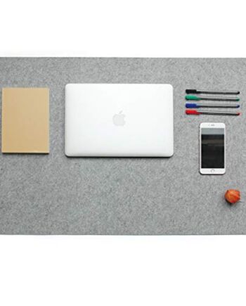 Podkładka na biurko z designerskiego filcu, 54 x 80 cm, z powłoką antypoślizgową LuckySign® (szara)