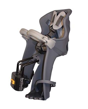 b bellelli Strzałka 2021 - Fotelik rowerowy z poduszkami i paskami ze sztucznej skóry - dla dzieci do 15 kg, od 9 miesięcy do 3 lat - Mocowanie do ramy