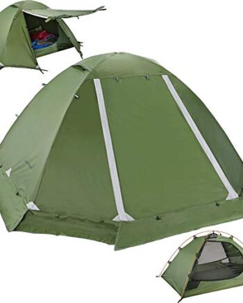 Clostnature 3 Sezonowy Namiot na Kemping - Wodoodporny Namiot Zewnętrzny dla 2 Osób, Ultralekki Namiot Trekkingowy, Kompaktowy Namiot z Małym Rozmiarem Opakowania dla Rodziny, Plaży, Festiwalu, Grupy