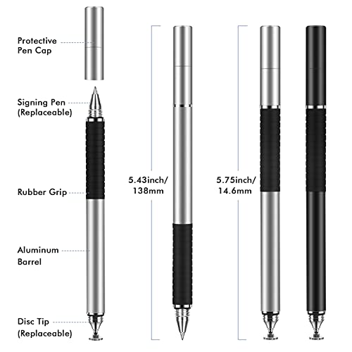 Yizhet Długopisy dotykowe 2 w 1 kompatybilne z ekranami dotykowymi, stylu pojemnościowym o wysokiej czułości, uniwersalne do Apple/iPhone/iPad pro/Mini/Air/Android/innych - obrazek 7