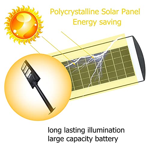 Solar Street Light, 500W 840LED Wodoodporne Lampy Solarne Lampa Zewnętrzna z Czujnikiem Ruchu, Pilotem, od Zmierzchu do świtu Solarne Oświetlenie Bezpieczeństwa Solar Flood Lights na Ulicę - obrazek 7