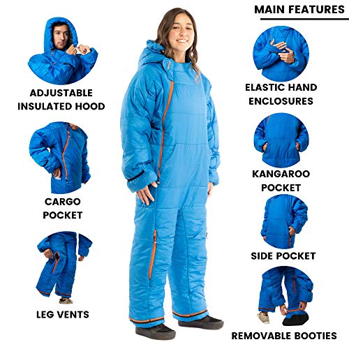 Selk'bag Unisex Lite 6G śpiwór do noszenia, niebieski wieczór - obrazek 6