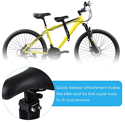 Rowerowe fotele dla dzieci, przednie siodełko rowerowe dla dzieci z mocowaniem na kierownicę, zdejmowane fotele rowerowe dla dzieci w wieku 2-5 lat i wszystkie rowery dla dorosłych, czarne - obrazek 6