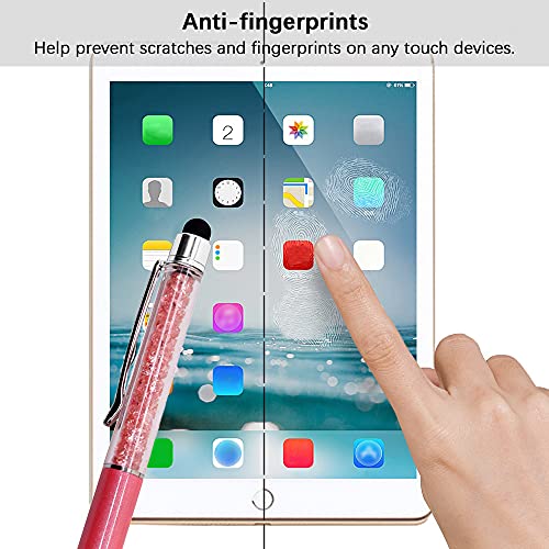 20 szt. kryształowy pojemnościowy ekran dotykowy, PUDSIRN kryształ górski 2 w 1 chowany długopis kulkowy z 10 szt. zamiennymi wkładami do iPhone'a, iPada, notatek i przyborów szkolnych (czarny tusz) - obrazek 3