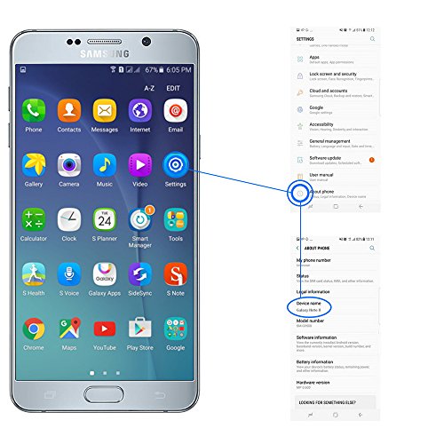 MMOBIEL Wymiana rysika S rysik do ekranu dotykowego kompatybilny z Samsung Galaxy Note 5 N920 Series (czarny / szary) - obrazek 2