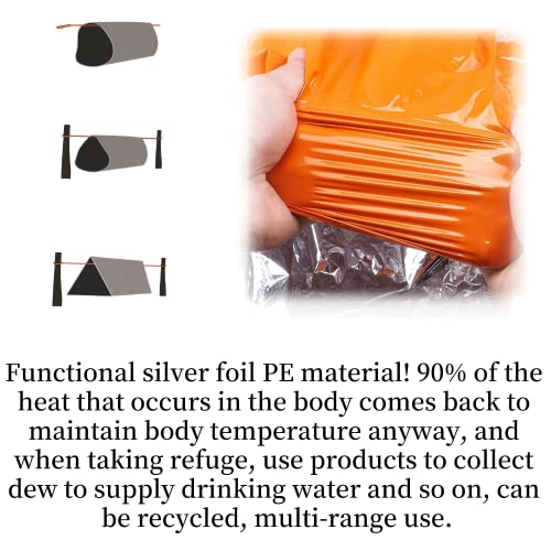 Alyssa - Schronienie namiotowe awaryjne, namiot survivalowy. Lekki, wodoodporny, wodoodporny i wiatroszczelny namiot kanałowy na kemping, wędrówki i zajęcia na świeżym powietrzu. - obrazek 3