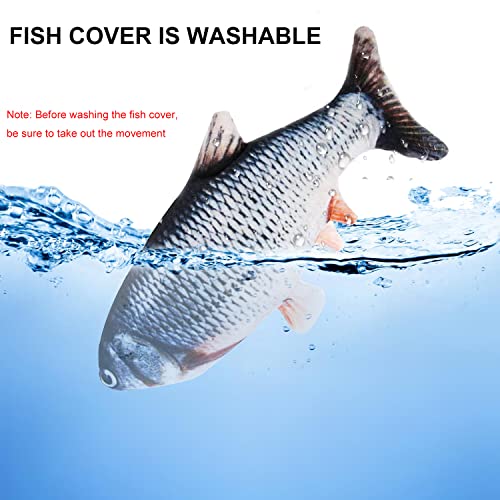 2 szt. zabawki dla kota, kręcąca się ryba, kot, zabawka dla kota, interaktywna zabawka rybna dla kotów, zmywalna pluszowa zabawka, potrząsająca zabawka, ruchoma symulacja ryb - obrazek 3