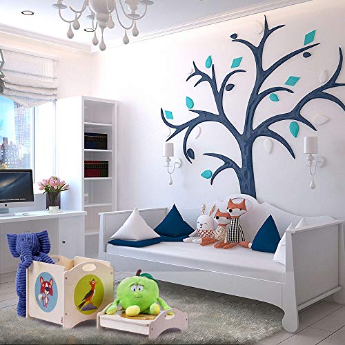 Dida - Ławka do siedzenia dla dzieci Troncotto pudełko do przechowywania z dużą ilością miejsca do przechowywania zabawek – skrzynia na zabawkę z 4 kółkami + pokrywa, jako ławka do siedzenia - obrazek 5