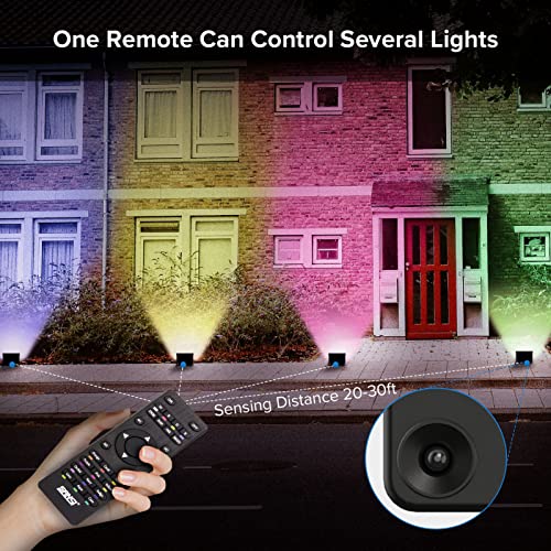 SANSI 50 W reflektor LED RGB zmiana kolorów światła zewnętrznego, przyciemniana lampa zewnętrzna, pilot zdalnego sterowania z funkcją pamięci, wodoszczelność IP65, jasne światło bezpieczeństwa, dekoracyjne oświetlenie na imprezę - obrazek 7