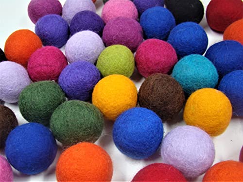 kivikis Felted Wool Cat Toys, Balls, Eco Friendly, Colorful & Beautiful, Eleganckie wzornictwo, Natural Felted Wool, Handmade Cat Toy. 5 cm, 6 kuleczek wełnianych - obrazek 5