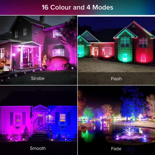 SANSI 50 W reflektor LED RGB zmiana kolorów światła zewnętrznego, przyciemniana lampa zewnętrzna, pilot zdalnego sterowania z funkcją pamięci, wodoszczelność IP65, jasne światło bezpieczeństwa, dekoracyjne oświetlenie na imprezę - obrazek 4
