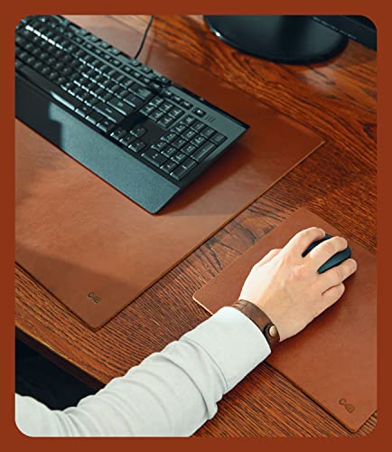 Skórzana Podkładka Biurko i Podkładka pod Myszkę od C4B, Ochronna Podkładka Biurko i Podkładka pod Mysz Wykonane w 100% ze Skóry Licowej, Skórzana Podkładka Biurko i Podkładka pod Mysz, Ochrona Stołu - obrazek 5