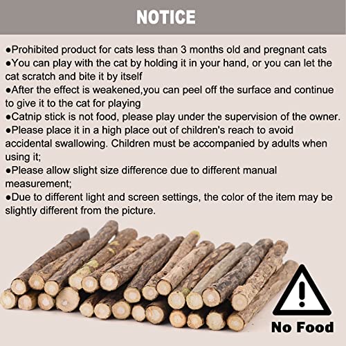 onebarleycorn - Patyczki kocie koty, szlifowanie zębów zabawka do żucia dla kota kociaka 100% organiczne naturalne matatabi stomatologiczne, opakowanie 30 szt. - obrazek 3
