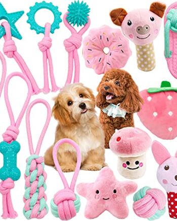 Trwałe Zabawki dla Szczeniąt, 15 szt. Zestaw Zabawek dla Psa, Gryzaki