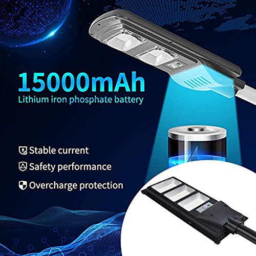 Solar Street Light, 500W 840LED Wodoodporne Lampy Solarne Lampa Zewnętrzna z Czujnikiem Ruchu, Pilotem, od Zmierzchu do świtu Solarne Oświetlenie Bezpieczeństwa Solar Flood Lights na Ulicę - obrazek 8