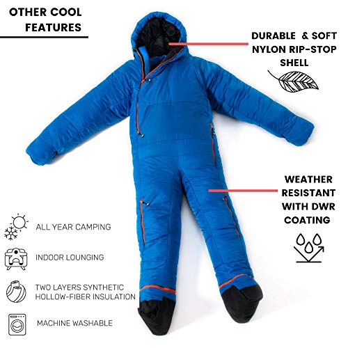 Selk'bag Unisex Lite 6G śpiwór do noszenia, niebieski wieczór - obrazek 5