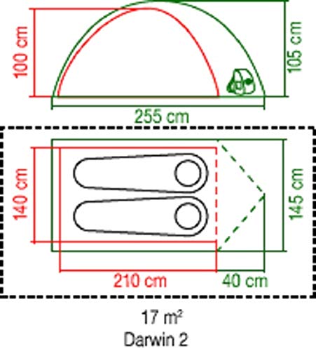 Coleman Unisex 2000012145 Namiot, Zielony, 2 osobowy - obrazek 6