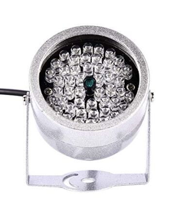 48 LED-IR-Beleuchtungslichter, Ir-Infrarot-Nachtsicht-Beleuchtungskamera Nachtsichtlampe, Ip65 Wasserdichter Schutz, Licht für Überwachungs-CCTV-Kamera