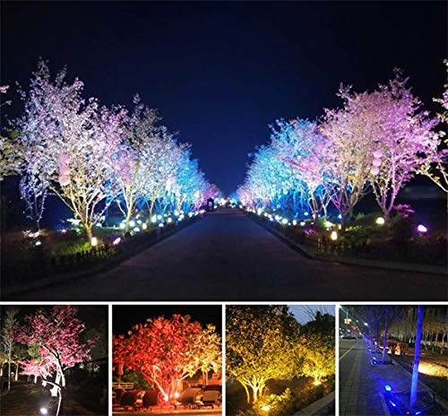 10W Reflektor LED RGB 800lm Ściemnialne światło krajobrazowe z pilotem, 16 kolorów i 4 tryby Dekoracyjne oświetlenie zewnętrzne Wodoodporny IP66 Lampa bezpieczeństwa, z funkcją pamięci - obrazek 8