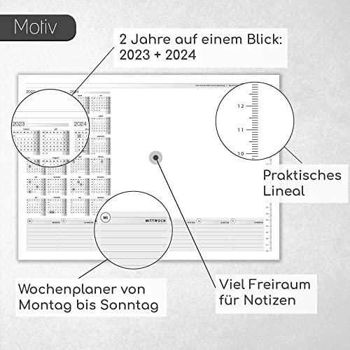 Podkładka na biurko z kalendarzem 2-letnim na rok 2023-2024, DIN A3, 24 arkusze, tr_145 - obrazek 6
