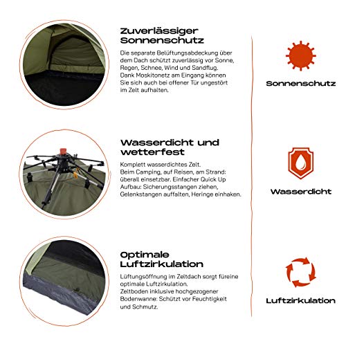 Lumaland Where Tomorrow samorozkładający namiot 3-osobowy z podwójnym - obrazek 3