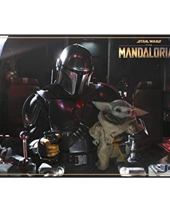 Oficjalna podkładka na biurko Star Wars The Mandalorian - twarda podkładka na biurko Baby Yoda 49,5 x 34,5 cm Ochraniacz na biurko dla dziecka - Boba Fett