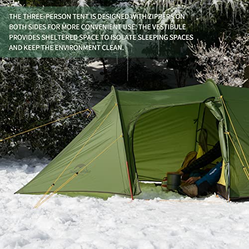 Namiot z Plecakiem Przestronny, Lekki Namiot Rodzinny dla 2/3 Osób Namiot Tunelowy dla 2/3 Osób z Markizą - obrazek 3