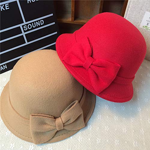 Kabinga D64, Damskie filcowy kapelusz Vintage Czerwony, Środkowy - obrazek 4